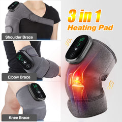 2-in-1 Electric Massager with Heating and Vibration for Knees, Shoulders, and Elbows